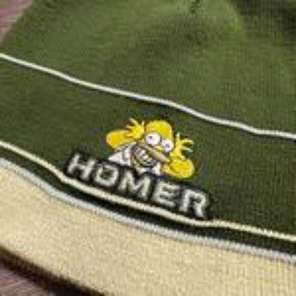 The Simpsons Homer Simpson Green and Yellow Beanie 2006 - Picture 2 of 4